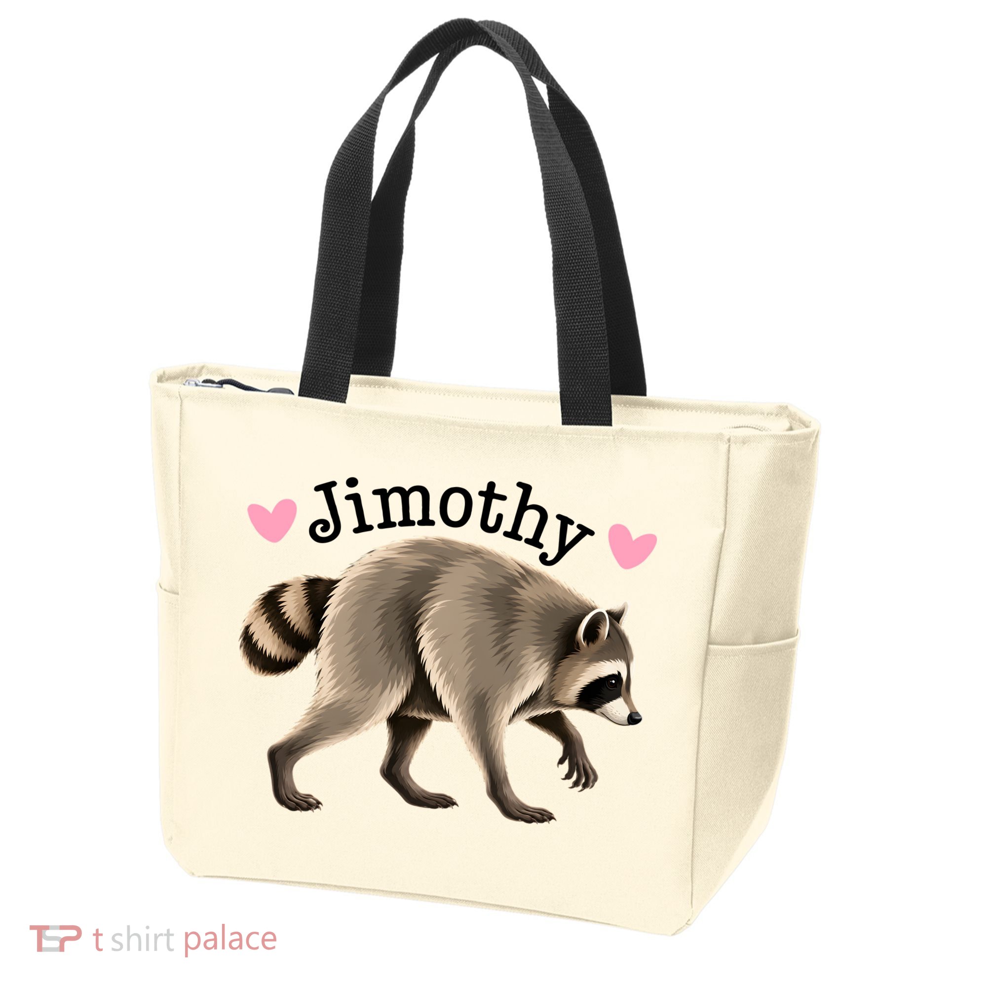 Love Jimothy The Raccoon Funny Viral Meme Tote Bag
