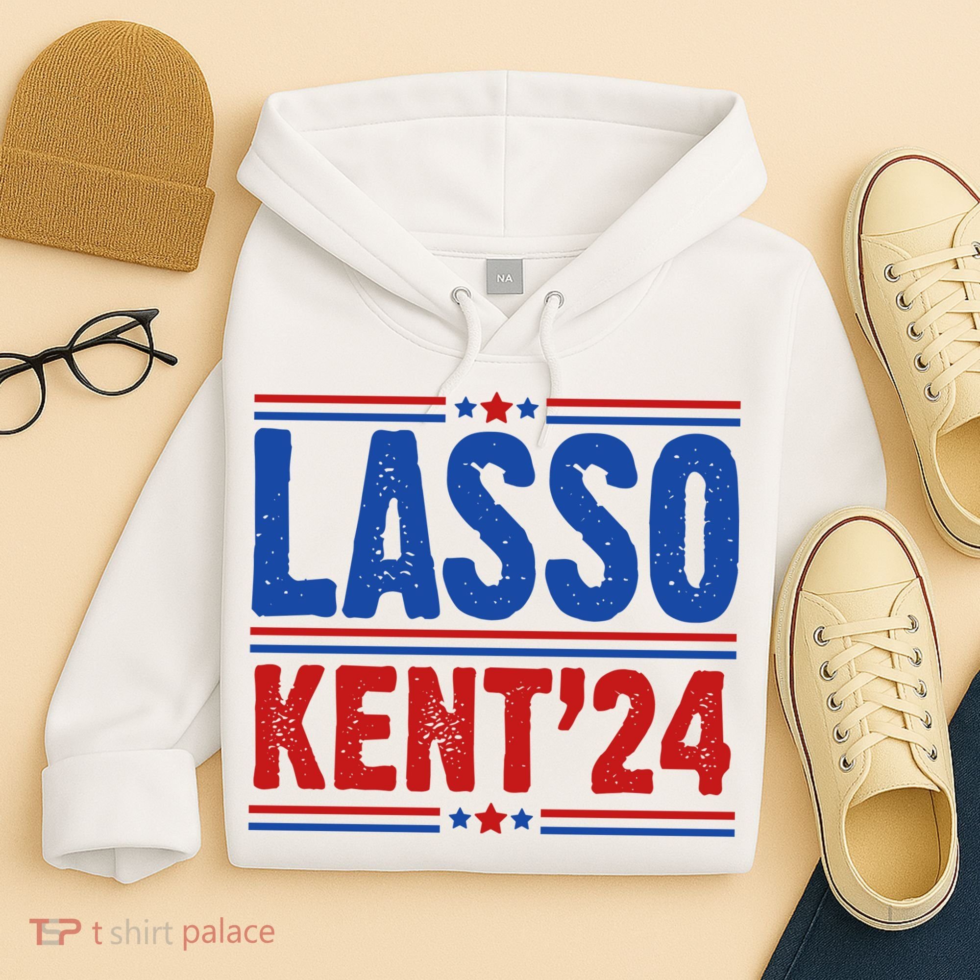 Lasso Kent 2024 Distressed Politcal Hoodie