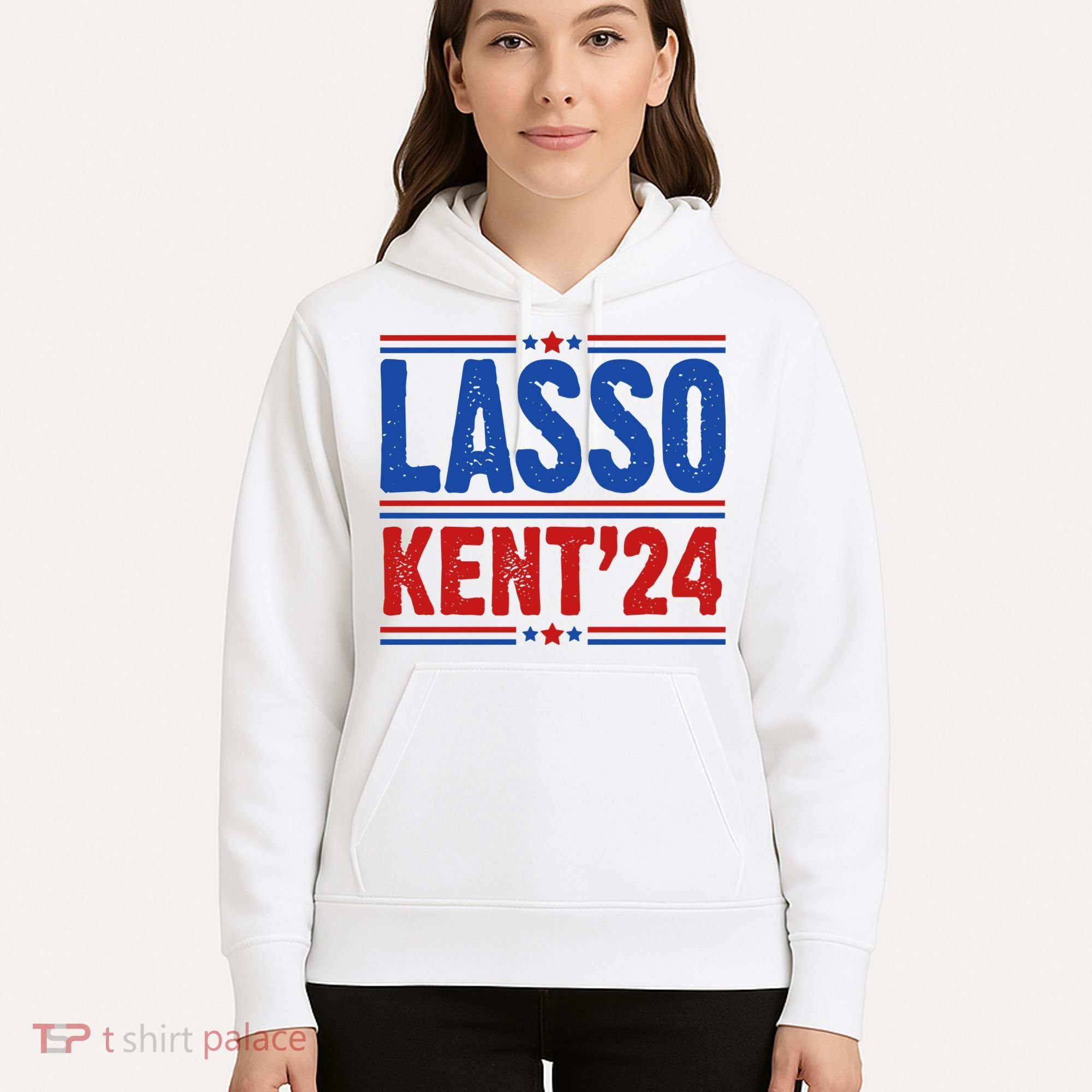 Lasso Kent 2024 Distressed Politcal Hoodie