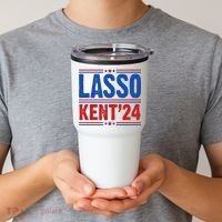Lasso Kent 2024 Distressed Politcal Tumbler thumb 2