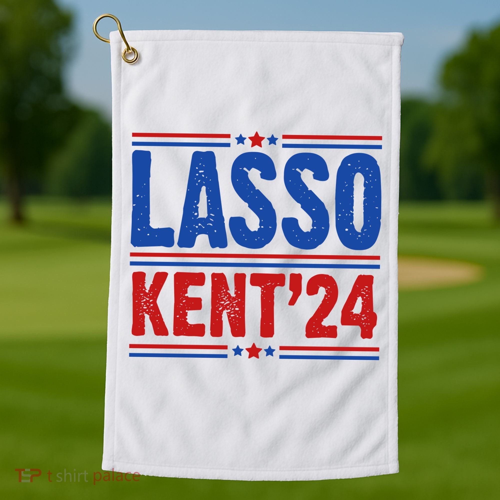 Lasso Kent 2024 Distressed Politcal Golf Towel