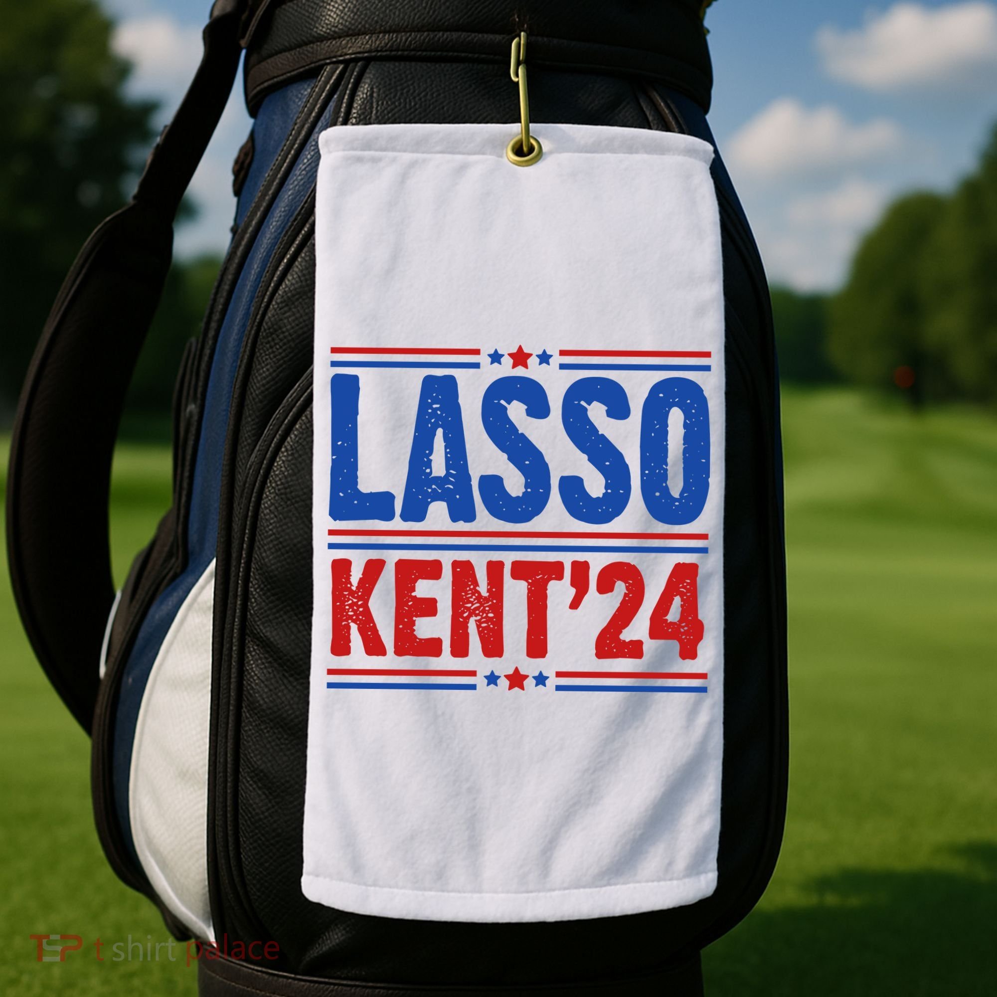 Lasso Kent 2024 Distressed Politcal Golf Towel