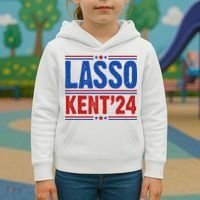Lasso Kent 2024 Distressed Politcal Kids Hoodie thumb 3