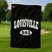 Louisville Kentucky Area Code 502 Golf Towel thumb 1