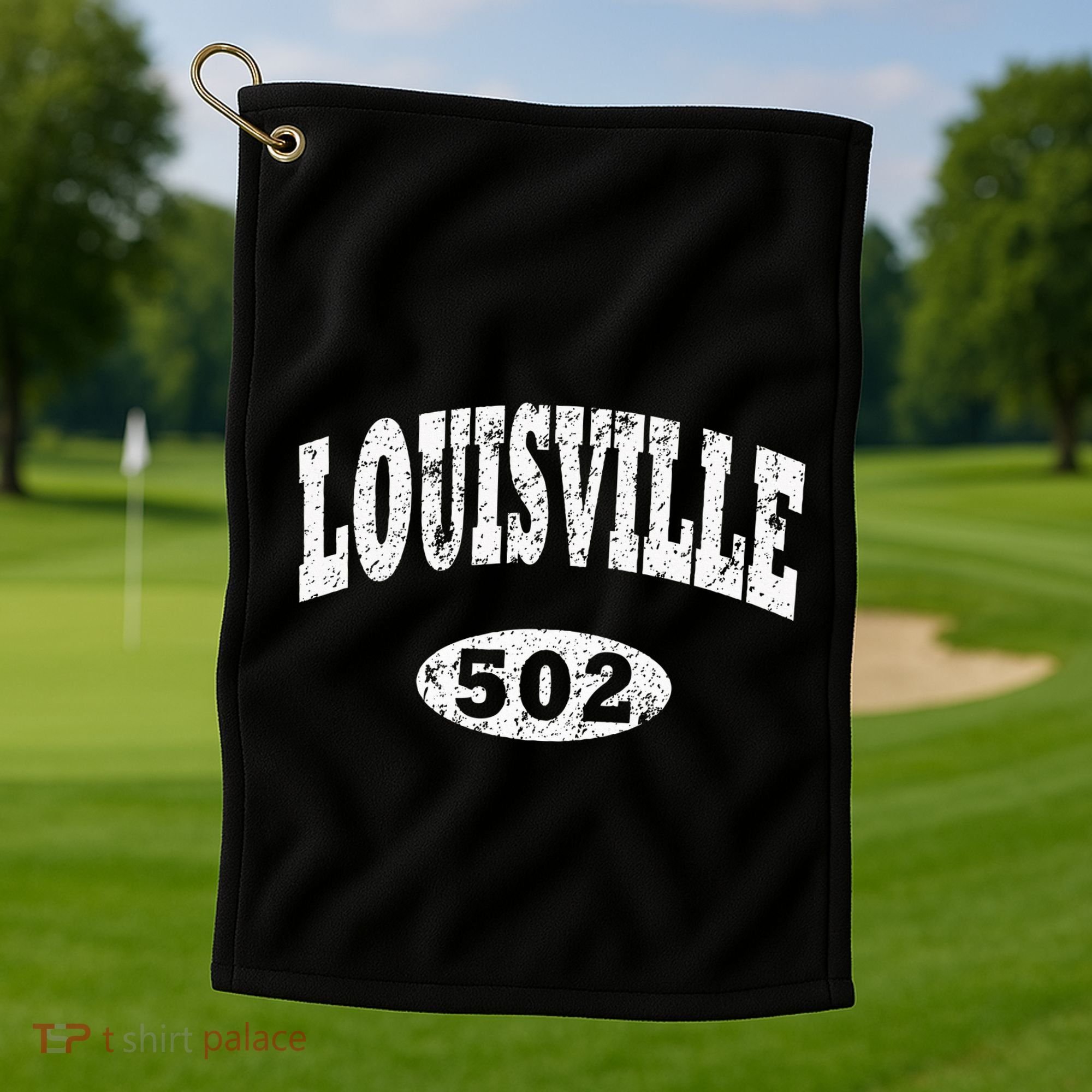 Louisville Kentucky Area Code 502 Golf Towel