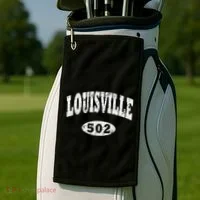 Louisville Kentucky Area Code 502 Golf Towel thumb 2