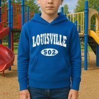 Louisville Kentucky Area Code 502 Kids Hoodie thumb 2