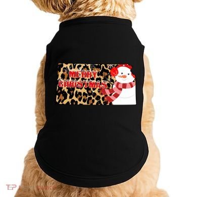 Leopard Kansas Christmas With Snowman Doggie Tank