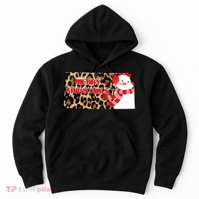 Leopard Kansas Christmas With Snowman Hoodie
