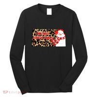 Leopard Kansas Christmas With Snowman Long Sleeve Shirt thumb 0