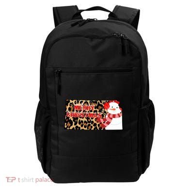 Leopard Kansas Christmas With Snowman Backpack