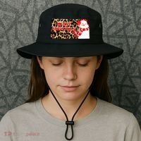 Leopard Kansas Christmas With Snowman Bucket Hat thumb 3