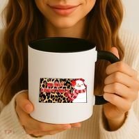 Leopard Kansas Christmas With Snowman Coffee Mug thumb 3