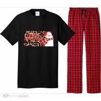 Leopard Kansas Christmas With Snowman Pajama Set thumb 0