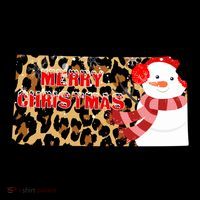 Leopard Kansas Christmas With Snowman Women's Hoodie thumb 2