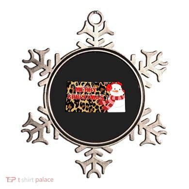 Leopard Kansas Christmas With Snowman Ornament