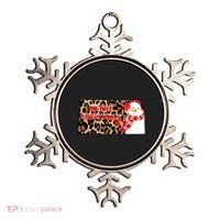 Leopard Kansas Christmas With Snowman Ornament thumb 0
