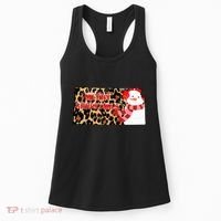 Leopard Kansas Christmas With Snowman Women's Tank Top thumb 0