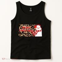 Leopard Kansas Christmas With Snowman Tank Top thumb 2