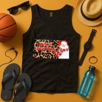 Leopard Kansas Christmas With Snowman Tank Top thumb 4