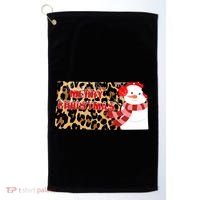 Leopard Kansas Christmas With Snowman Golf Towel thumb 0