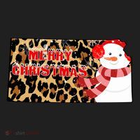 Leopard Kansas Christmas With Snowman Golf Towel thumb 3