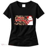 Leopard Kansas Christmas With Snowman Women's T-Shirt thumb 0