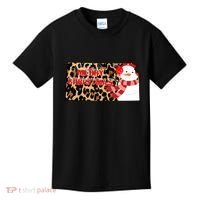 Leopard Kansas Christmas With Snowman Kids T-Shirt thumb 0