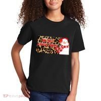 Leopard Kansas Christmas With Snowman Kids T-Shirt thumb 2