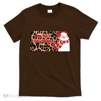 Leopard Kansas Christmas With Snowman T-Shirt thumb 0