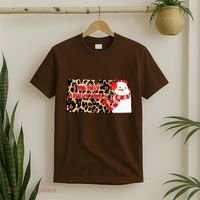 Leopard Kansas Christmas With Snowman T-Shirt thumb 2