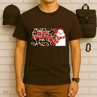 Leopard Kansas Christmas With Snowman T-Shirt thumb 6
