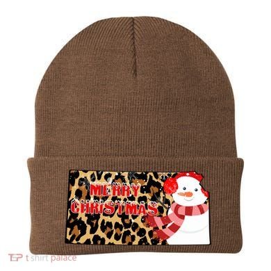 Leopard Kansas Christmas With Snowman Beanie