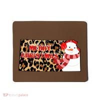 Leopard Kansas Christmas With Snowman Mousepad thumb 0