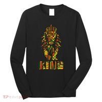 Lion Kente Cloth For King African Lover Long Sleeve Shirt thumb 0