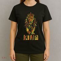 Lion Kente Cloth For King African Lover T-Shirt thumb 4