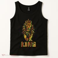 Lion Kente Cloth For King African Lover Tank Top thumb 2