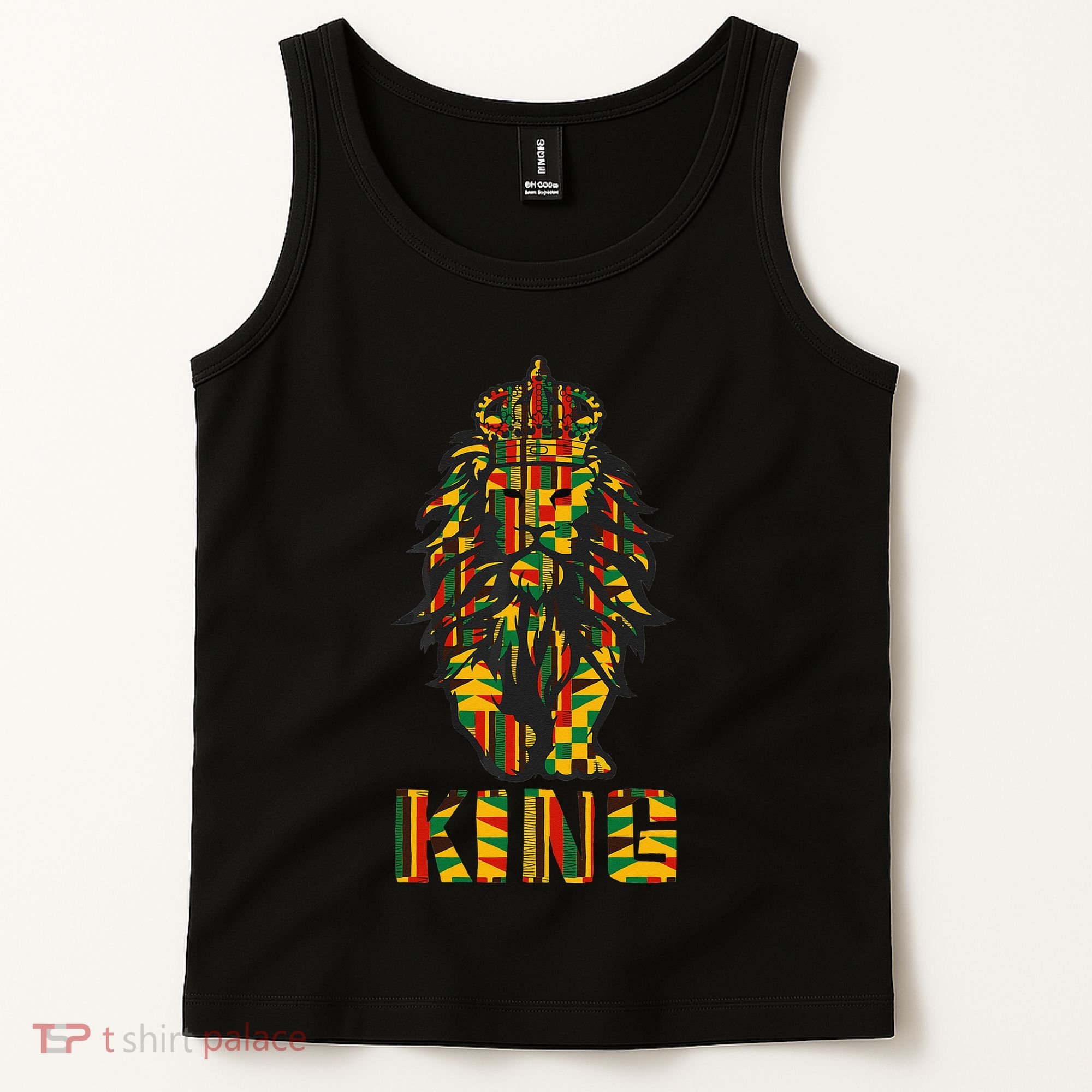 Lion Kente Cloth For King African Lover Tank Top