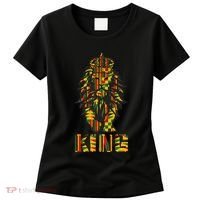 Lion Kente Cloth For King African Lover Women's T-Shirt thumb 0