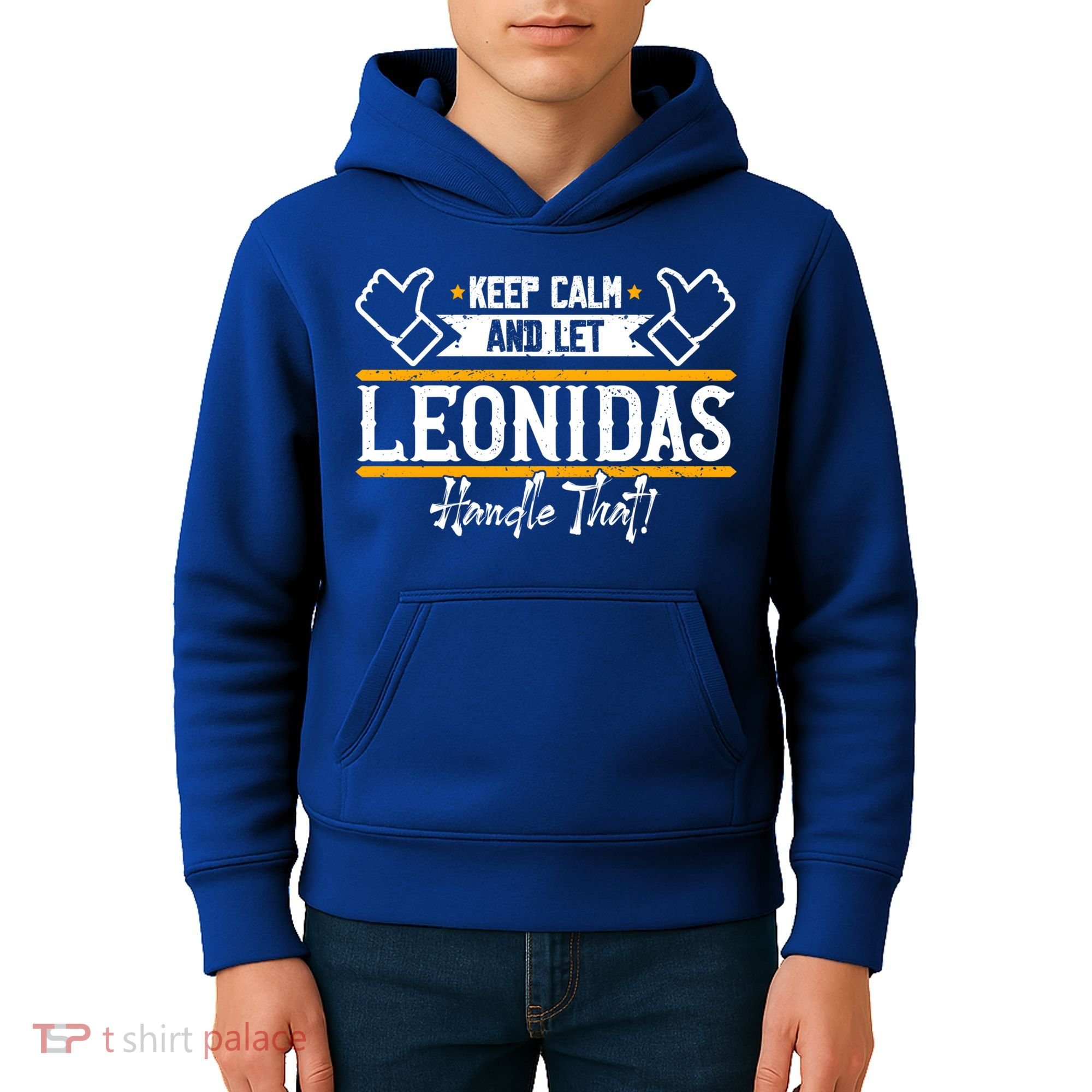 Leonidas Keep Calm And Let Leonidas Handle That Cool Gift Kids Hoodie
