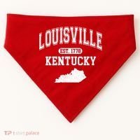 Louisville Kentucky Est 1778 Varsity USA-Made Doggie Bandana thumb 0