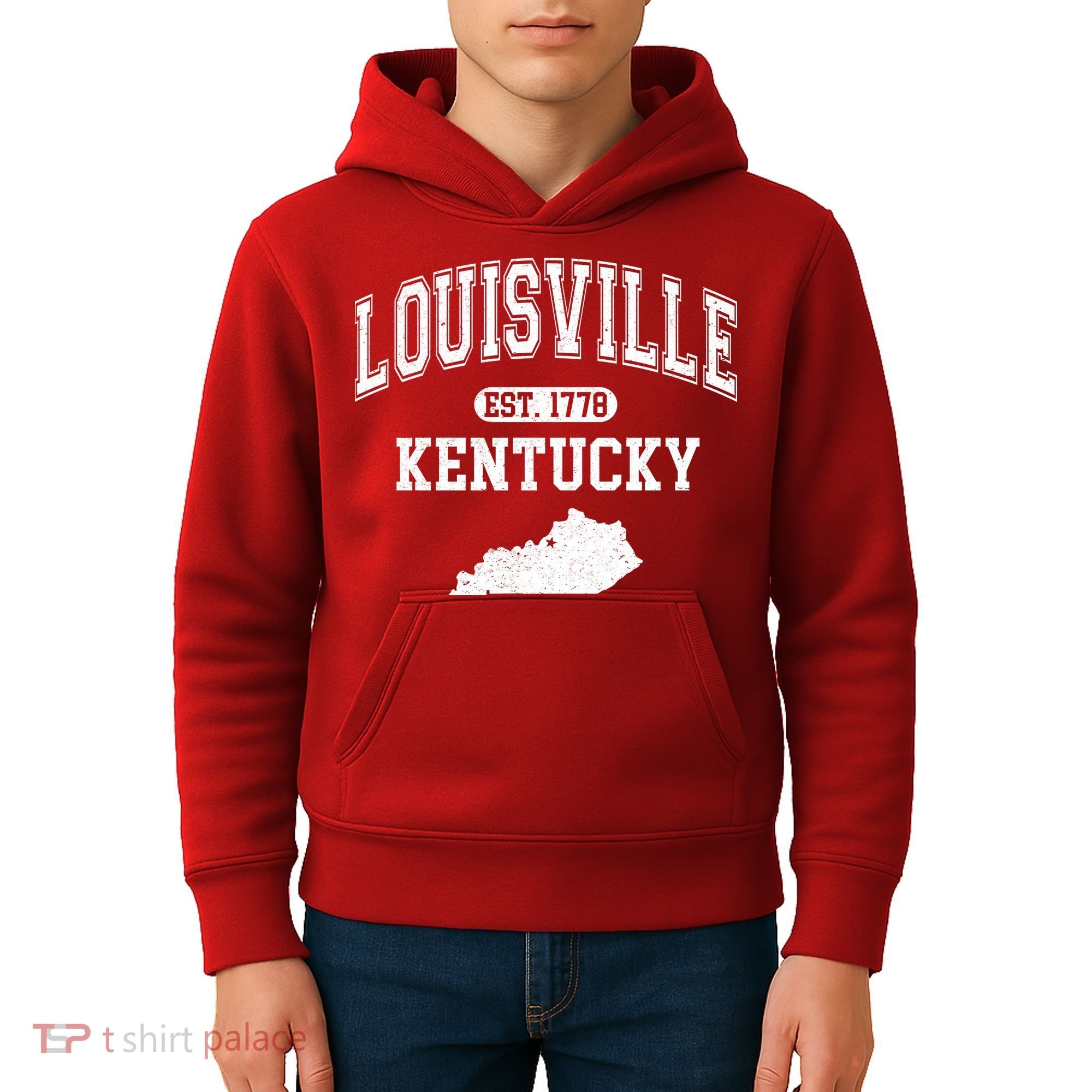 Louisville Kentucky Est 1778 Varsity Kids Hoodie