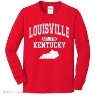 Louisville Kentucky Est 1778 Varsity Kids Long Sleeve Shirt thumb 0