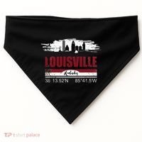 Louisville Kentucky Gift Geographic Coordinates USA-Made Doggie Bandana thumb 0