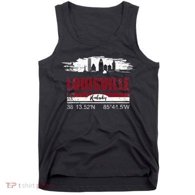 Louisville Kentucky Gift Geographic Coordinates Tank Top