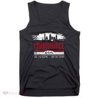Louisville Kentucky Gift Geographic Coordinates Tank Top thumb 0