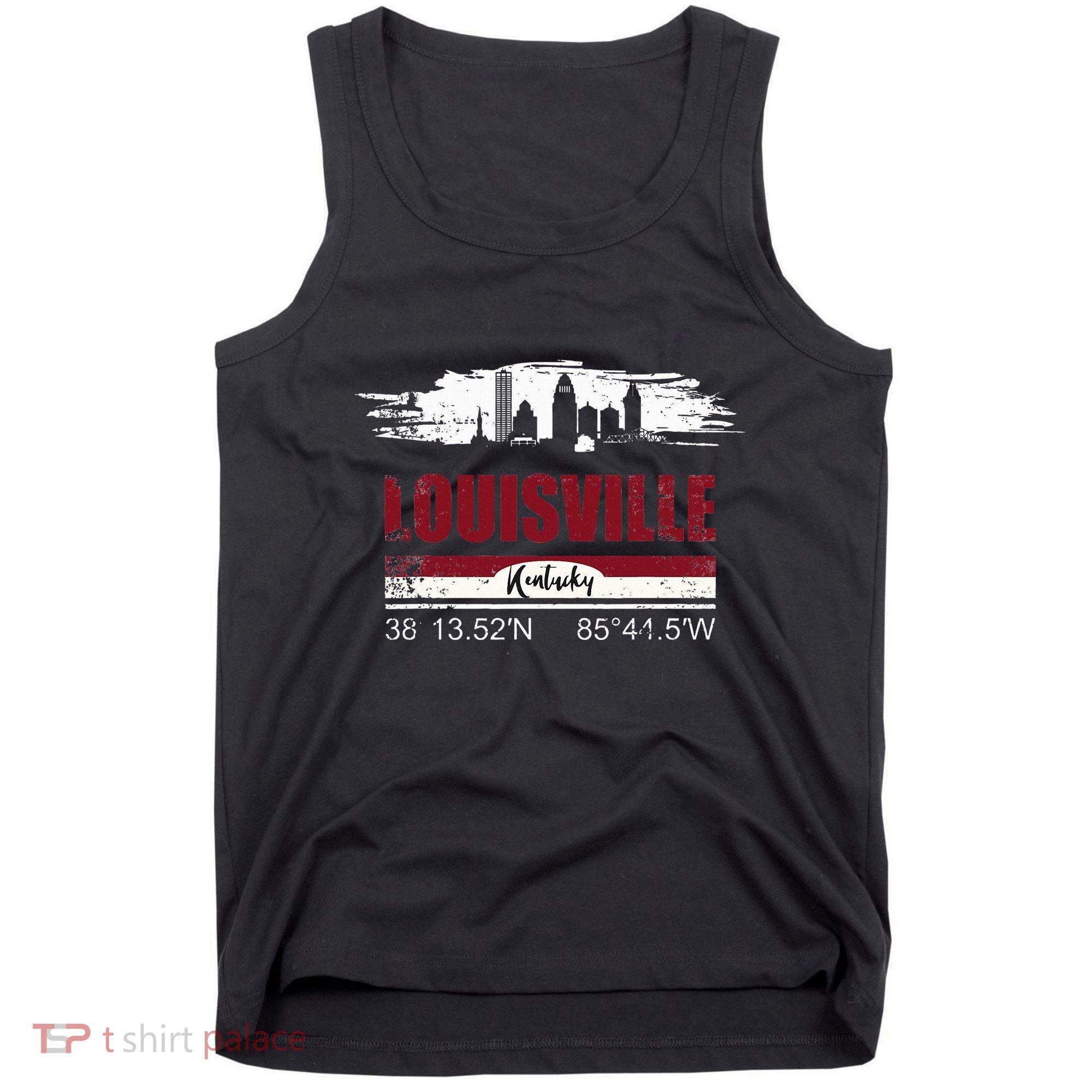 Louisville Kentucky Gift Geographic Coordinates Tank Top