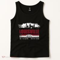 Louisville Kentucky Gift Geographic Coordinates Tank Top thumb 2