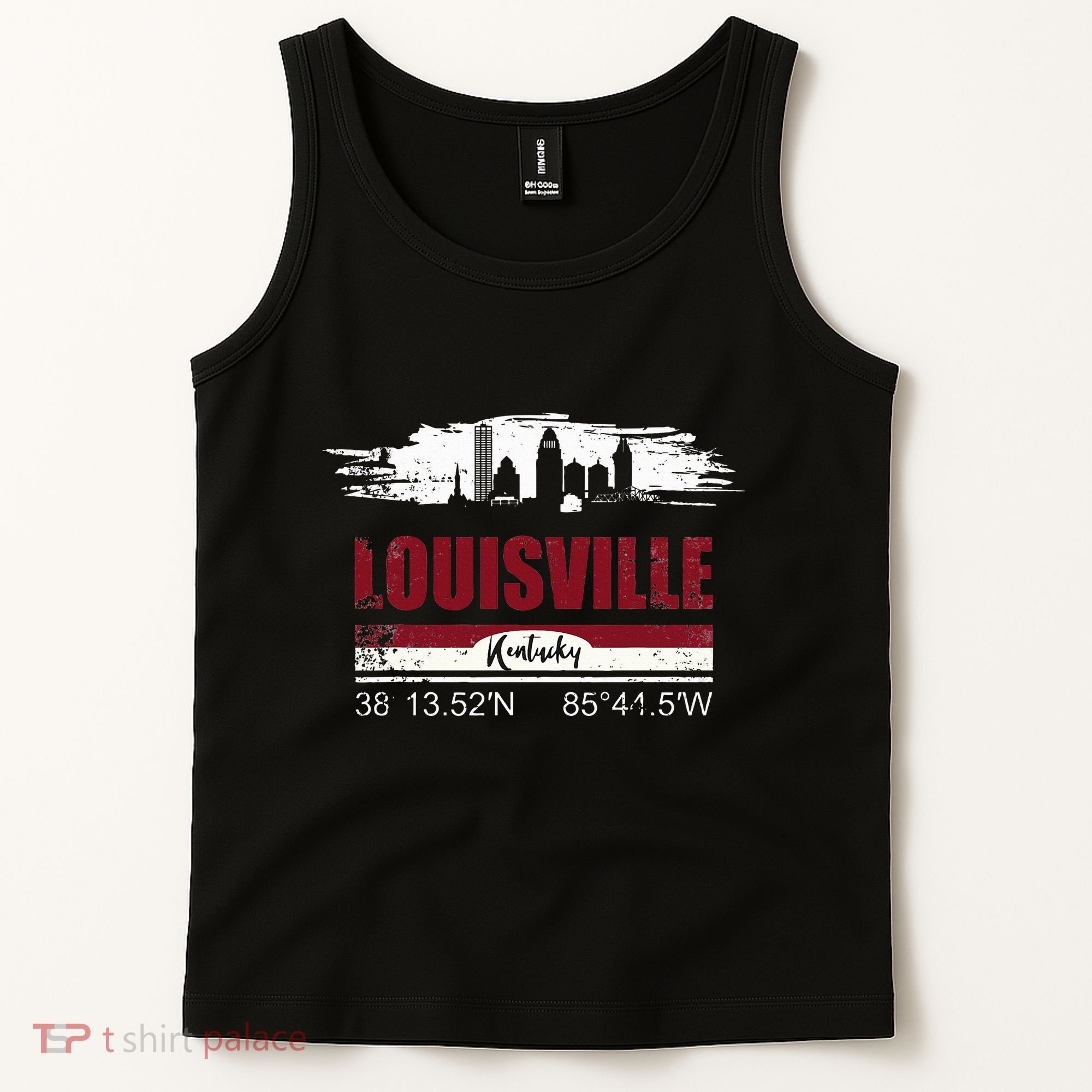 Louisville Kentucky Gift Geographic Coordinates Tank Top