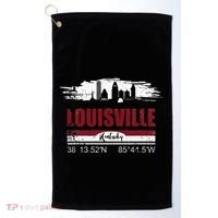 Louisville Kentucky Gift Geographic Coordinates Golf Towel thumb 0